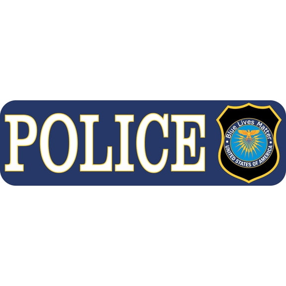 10in x 3in Police Blue Lives Matter Magnet