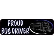 StickerTalk Proud Bus Driver Vinyl Sticker, 10 inches x 3 inches