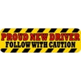 thumbnail image 1 of 10in x 3in Proud New Driver Magnet Magnetic Caution Vehicle Bumper, 1 of 1