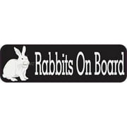 10in x 3in Rabbits On Board Bumper Sticker