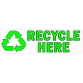 thumbnail image 1 of 10in x 3in Recycle Here Magnet, 1 of 1