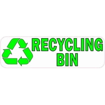 10in x 3in Recycling Bin Sticker