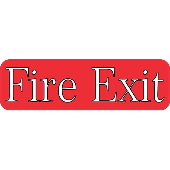 10in x 3in Red Fire Exit Magnet