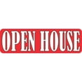 thumbnail image 1 of 10in x 3in Red Open House Sticker, 1 of 1