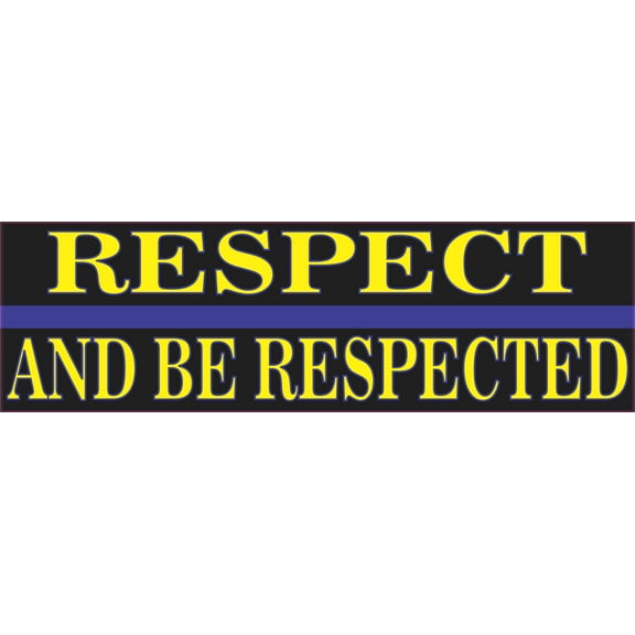 10in x 3in Respect and Be Respected Blue Lives Matter Bumper Magnet