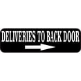 thumbnail image 1 of 10in x 3in Right Arrow Deliveries to Back Door Magnet, 1 of 1