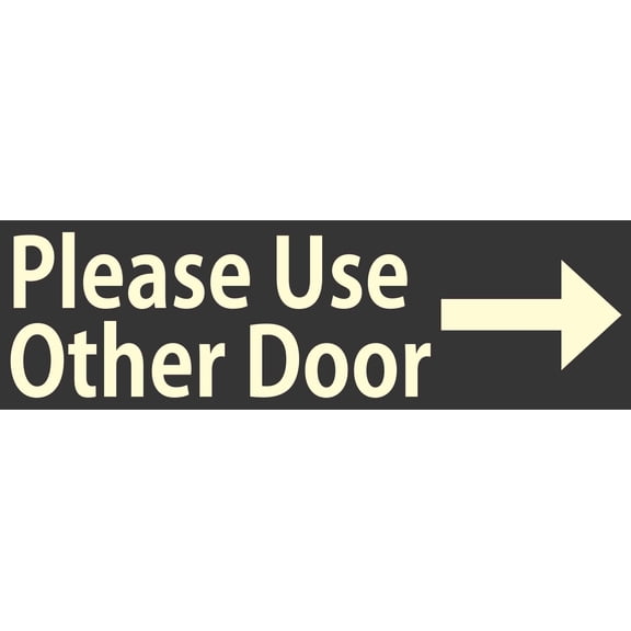 10in x 3in Right Please Use Other Door Sticker Vinyl Window Stic