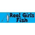 thumbnail image 1 of 10in x 3in Rod Reel Girls Fish Bumper Stickers Decals fishing Window Sticker Decal, 1 of 4