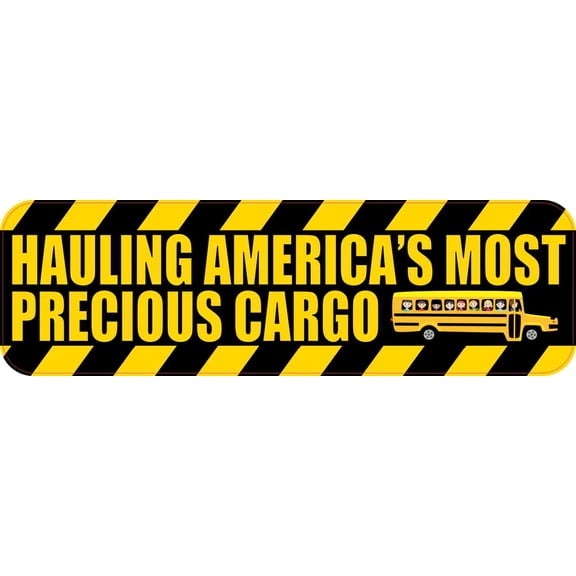 StickerTalk School Bus Precious Cargo Magnet, 10 inches x 3 inch