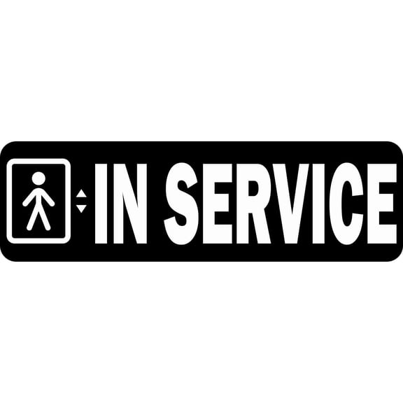 10in x 3in Service Elevator Sticker Vinyl Business Sign Decal Stickers