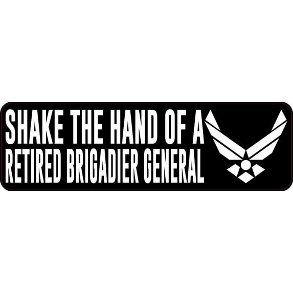 10in x 3in Shake the Hand of a Retired Brigadier General Bumper Sticker
