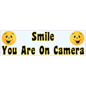 10in x 3in Smile You Are On Camera Magnet