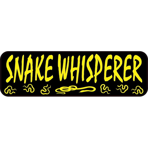 10in x 3in Snake Whisperer Bumper Sticker Vinyl Animal Car Decal Stickers