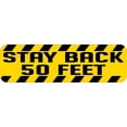 thumbnail image 1 of 10in x 3in Stay Back 50 Feet Bumper Sticker, 1 of 3