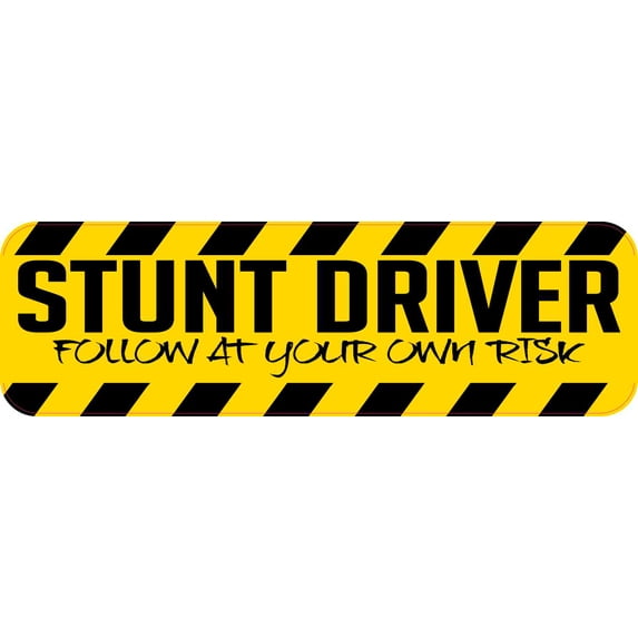 10in x 3in Stunt Driver Vinyl Sticker