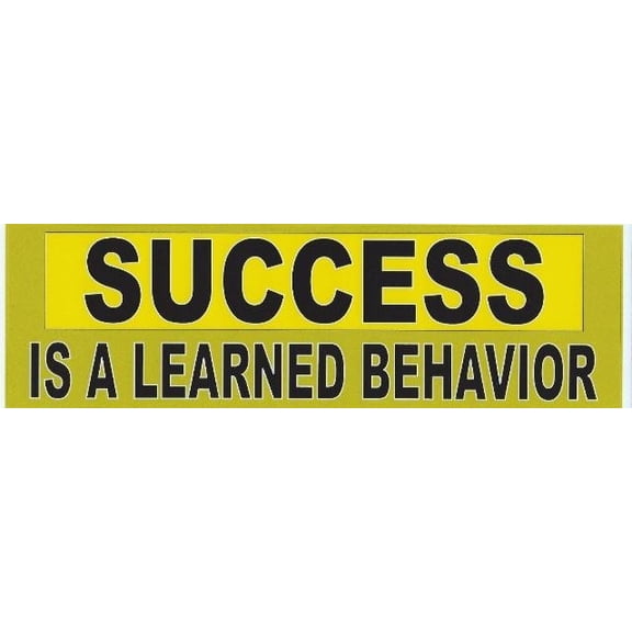 StickerTalk Success Is a Learned Behavior Vinyl Sticker, 10 inches by 3 inches