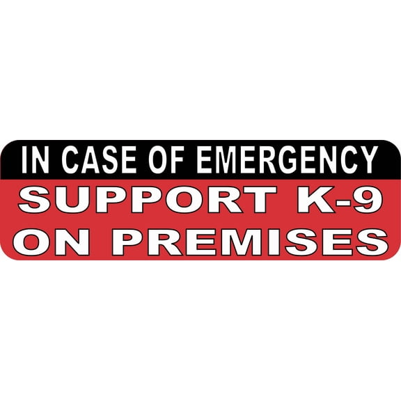 10in x 3in Support K-9 Sticker Vinyl Truck Window Decals Animal Car Decal