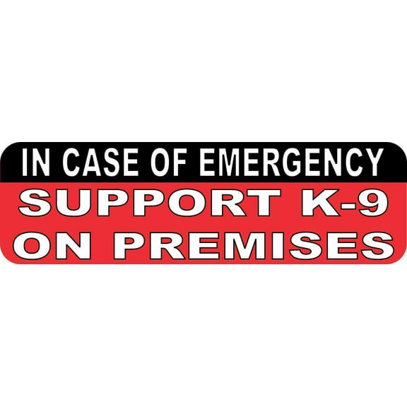 10in x 3in Support K-9 Sticker Vinyl Truck Window Decals Animal Car Decal