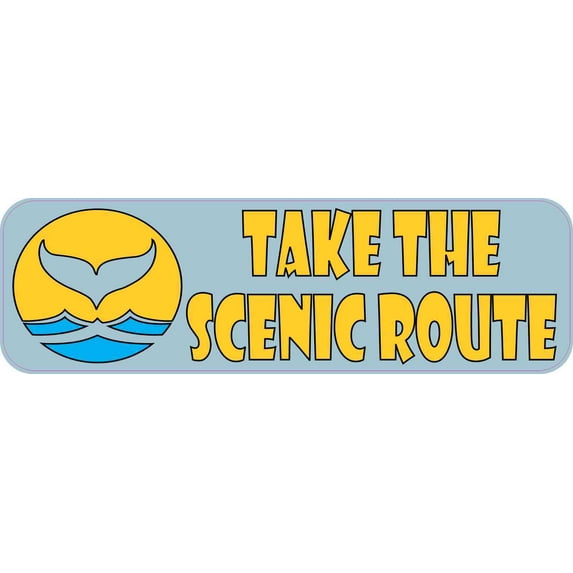 10in x 3in Take the Scenic Route Whale Watching Magnet Magnetic Animal Magnets