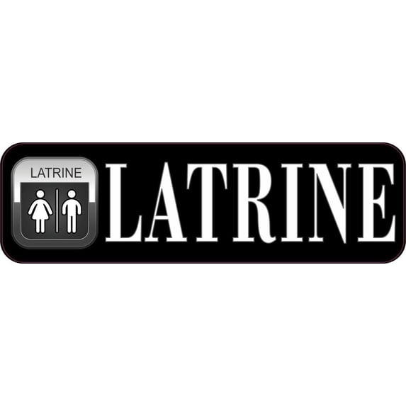 10in x 3in Unisex Latrine Sticker
