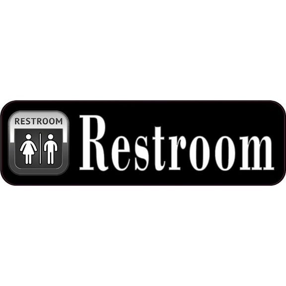 10in x 3in Unisex Restroom Sticker