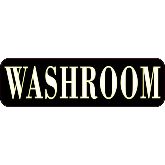 10in x 3in Washroom Sticker