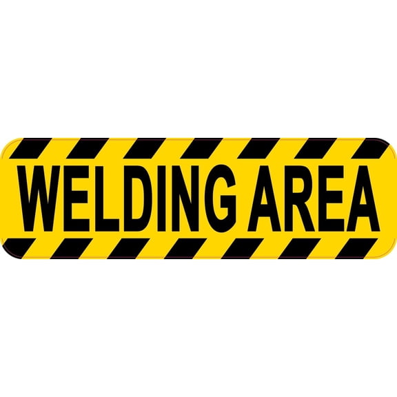 10in x 3in Welding Area Sticker