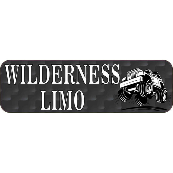 10in x 3in Wilderness Limo Bumper Sticker