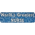 thumbnail image 1 of StickerTalk Worlds Greatest Nurse Vinyl Sticker, 10 inches x 3 inches, 1 of 3