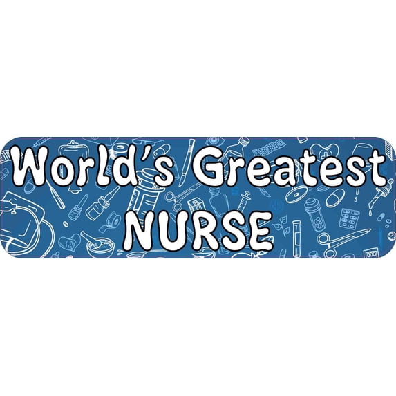 StickerTalk Worlds Greatest Nurse Vinyl Sticker, 10 inches x 3 inches