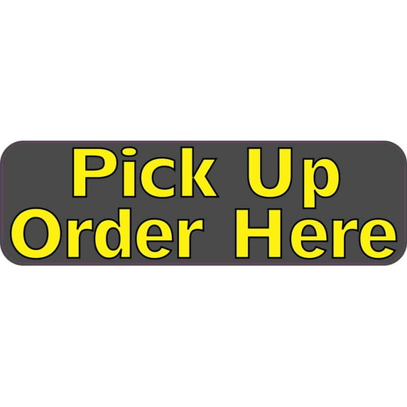 10in x 3in Yellow Pick Up Order Here Magnet Magnetic Business Sign Magnets