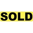 thumbnail image 1 of 10in x 3in Yellow Sold Sticker Vinyl Real Estate Sale Sign Decal Stickers, 1 of 1