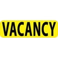thumbnail image 1 of 10in x 3in Yellow Vacancy Sticker Vinyl Stickers Signs Decal Business Sign, 1 of 1