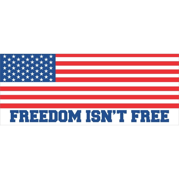 StickerTalk Freedom Isnt Free USA Flag Magnet, 10 inches x 4 inches