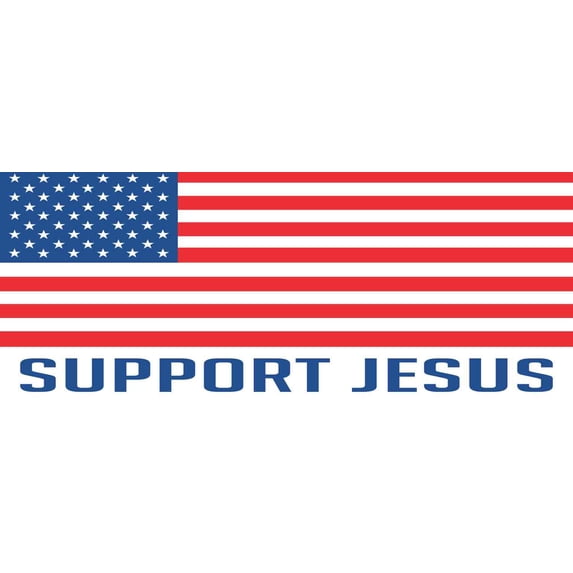 StickerTalk Support Jesus Magnet, 10 inches x 4 inches