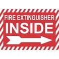 thumbnail image 1 of 10in x 7in Right Arrow Fire Extinguisher Inside Sticker, 1 of 3