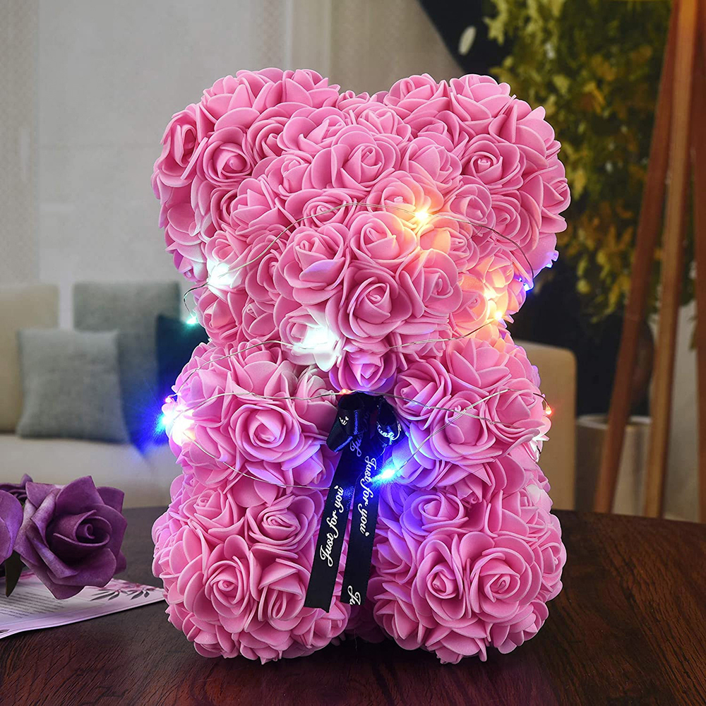 10inch 25cm Artificial Flowers Rose Bear ,Rose Bear, Flower Bear Cub