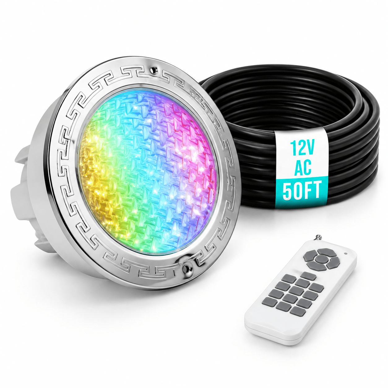 Pool Led Lamp 10inch-AC12V-50FT 10 Inch RGBW LED Underwater Pool & Spa Light ...