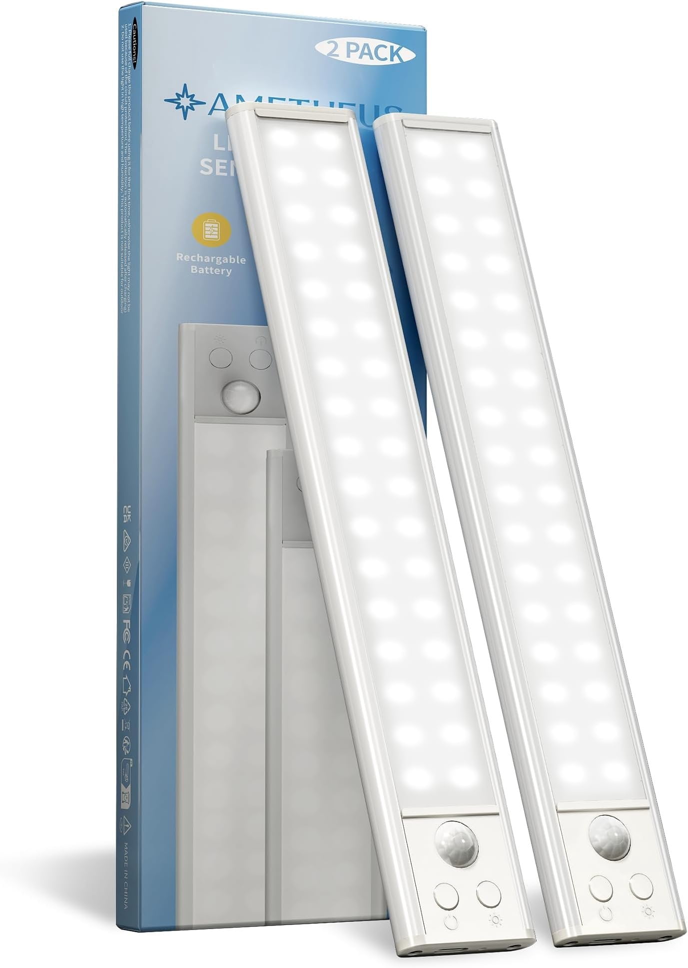 10inch Under Cabinet Lights, Motion Sensor Light Indoor, Closet Lights ...