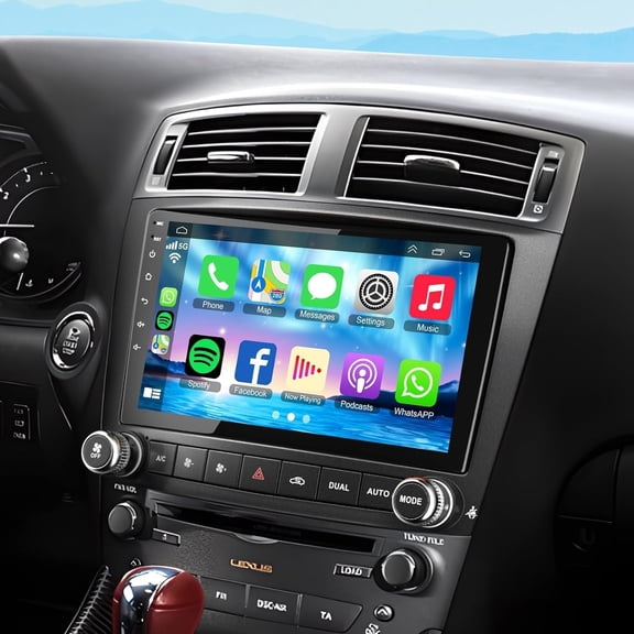 10inch Car Stereo Radio for Lexus IS250 IS300 IS200 IS220 IS350 2005-2012(Base Mid High Trim )Android 15 Car Player with Carplay and Android Auto 4+64G GPS Navi SWC Mirror Link WiFi Bluetooth FM