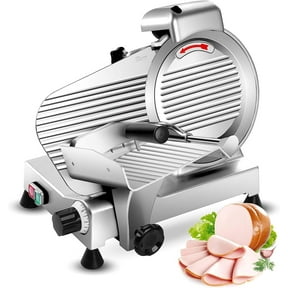 Zomagas Meat Slicer Machine 10 inch Chromium-Steel Blade Semi-Auto for Meat Cheese 240W,Silver