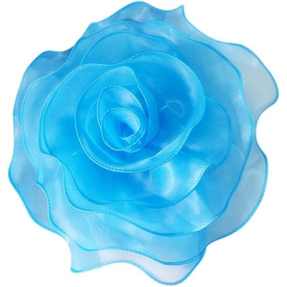 10inch Extra Large Flower Brooch Pin for Women Fashion Dainty Organza Satin Fabric Big Camellia Brooches Lapel Pins Wedding Dance Party Dress Accessories Exaggerated Jewelry Gift