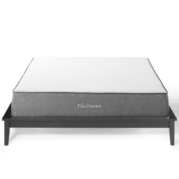 10inch Memory Foam Mattress, King Size, White, Modern Contemporary Urban Design, Bedroom Master Guest Suite