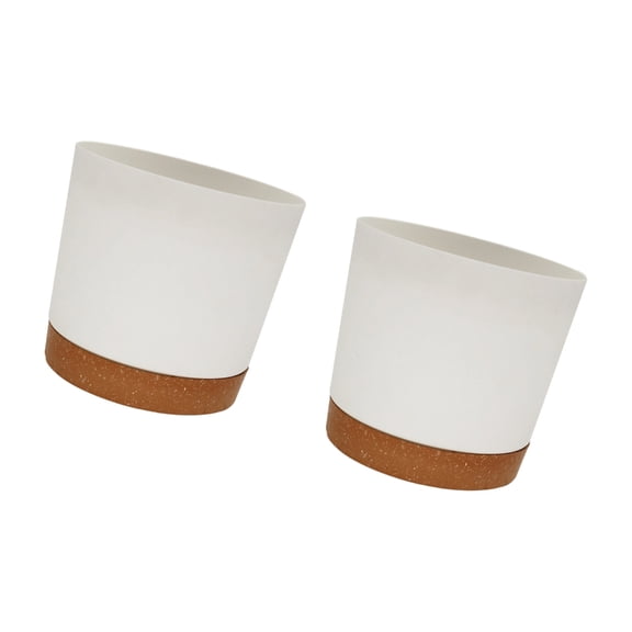 10inch Resin Flowerpot Planter Mini Flower Container Indoor with Drainage Hole