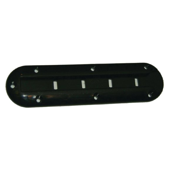10inch Roll Control System PVC Rail w/ End Caps, Black