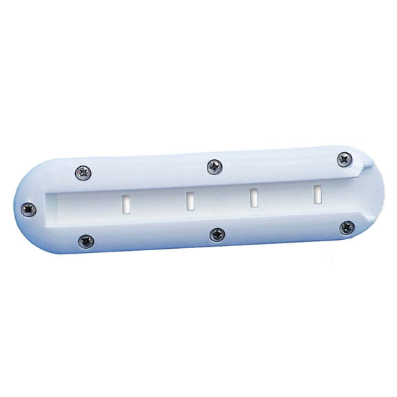 10inch Roll Control System PVC Rail w/ End Caps, White
