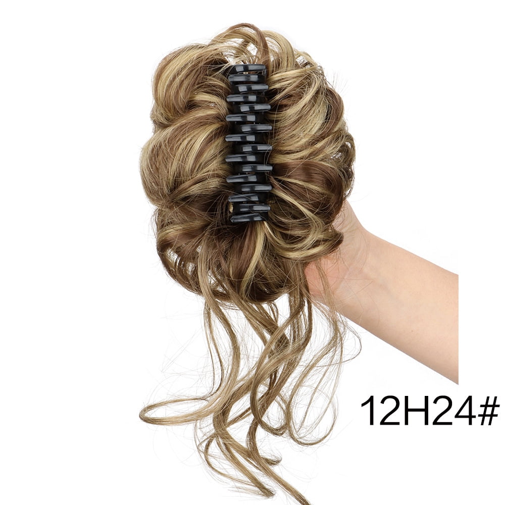 10inch Synthetic Fluffy Short Ponytail Claw Clip Wig Ponytail Extensions Curly Ponytail Ladies Black Brown Hair Clip for Women