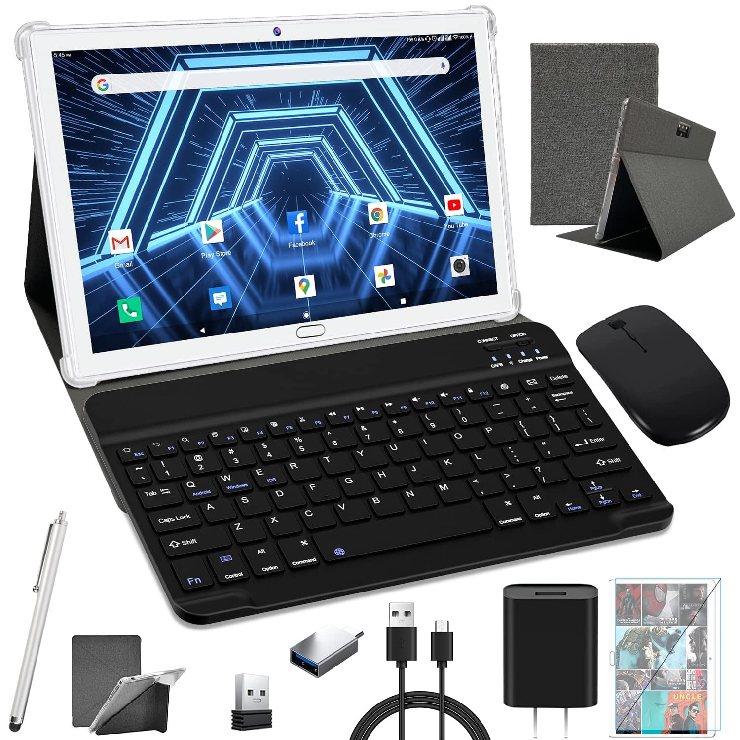 Tablet Android 11.0 Tablet,2 in 1 Android Tablet,4G Cellular Tablet with Keyboard,Octa-Core Processor,64GB ROM 4GB RAM,Mouse, Stylus,Case,Support Dual Sim Card,Wifi, Tablet - Walmart.com
