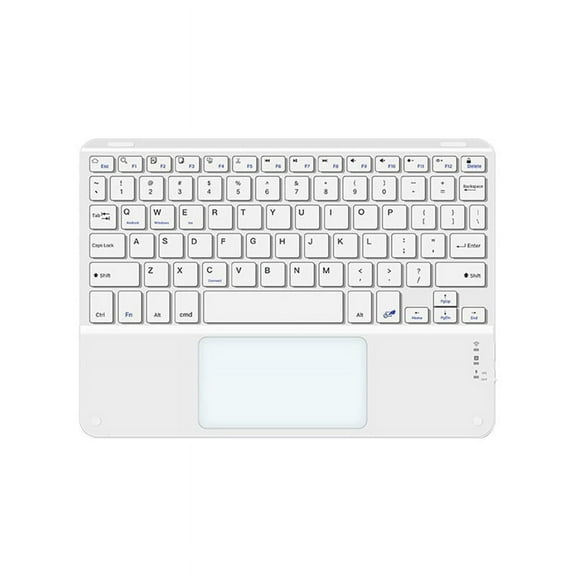10inches Touchpad Bluetooth Keyboard Compatible with , IPadOS, Android, and IOS English White,1 x keyboard 1 x data cable 1 x Instructions in Chinese and English,White