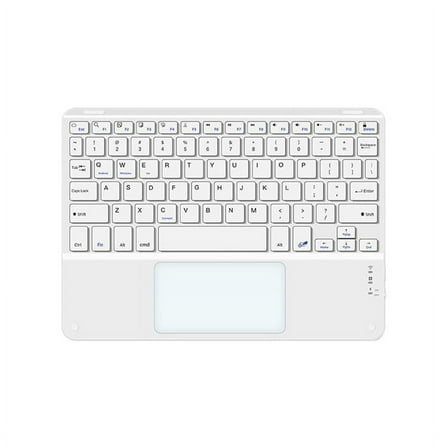 10inches Touchpad Bluetooth Keyboard Compatible with , IPadOS, Android, and IOS English White,1 x keyboard 1 x data cable 1 x Instructions in Chinese and English,White